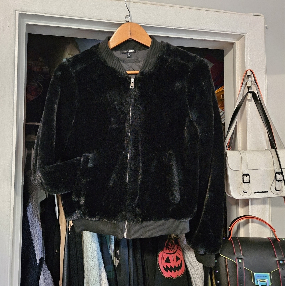 Fuzzy Black Jacket